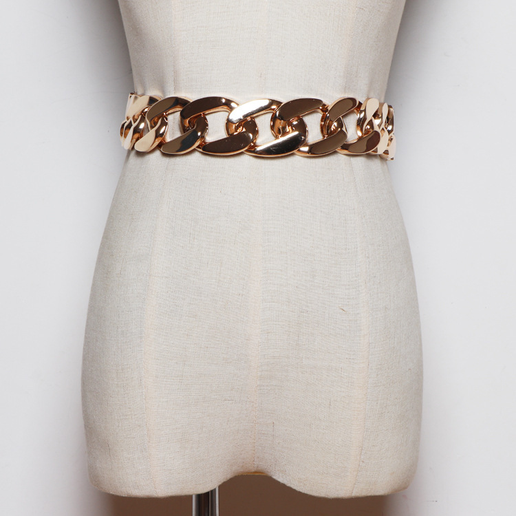 Dress Elastic Belt Metal Thick Chain: Fusing Functionality with Fashion