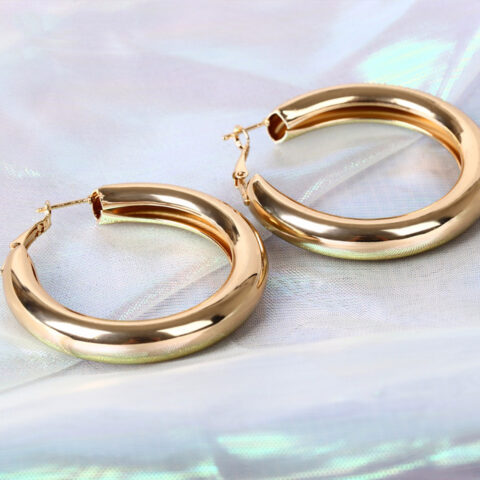 Exaggerated Big Round Circle Hoop Earrings