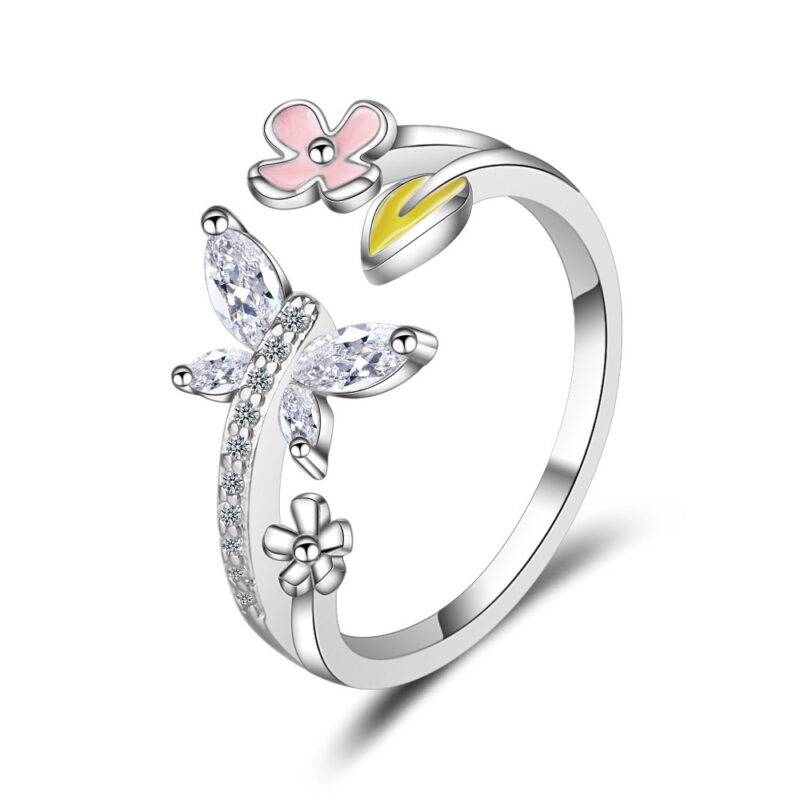 Rhinestone Flower Ring