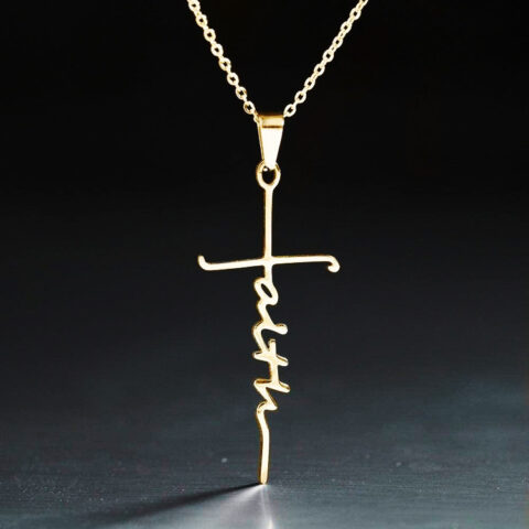 Stainless Steel Faith Necklace