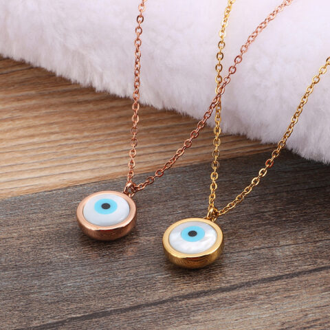 Gold Plated Eye Necklace