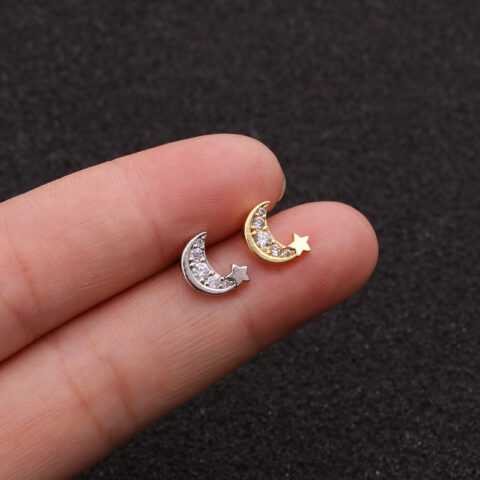 Stainless Steel Double Sided Ear Stud