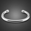 Glossy Silver Plated Platinum U Shape Bracelet