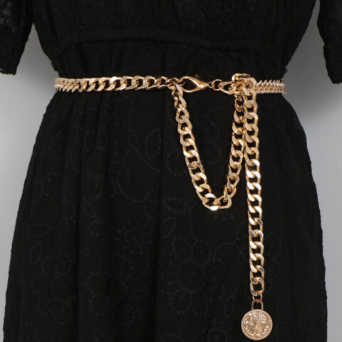 Simple Metal Belt Sweater Chain