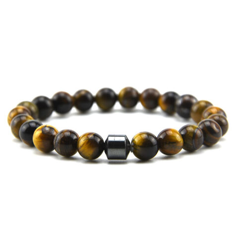 Tiger Eye 8MM Stone Bead Bracelet