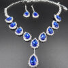 Bridal Jewelry Set Color Rhinestone Necklace