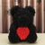 Christmas Rose Doll Holding Heart Bear