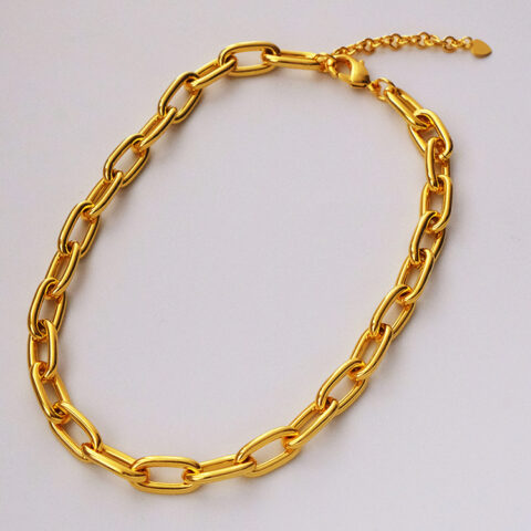 Wind Ins Big Thick Chain Gold Necklace