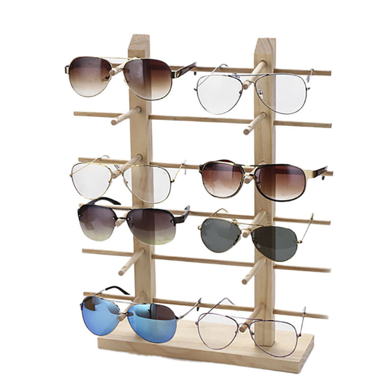 Wooden Glasses and Jewelry Display Stand