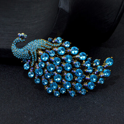 Peacock Women's Metal Brooch