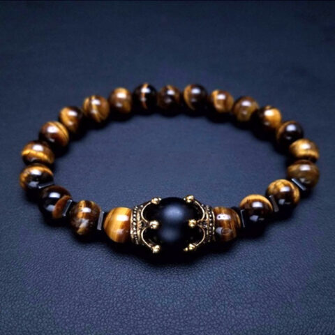 Tiger Eye Stone Bead Bracelet