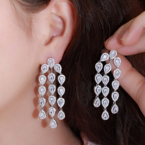 Drop Bridal Tassel Earrings