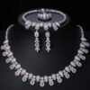 Fashion Zircon Necklace Jewelry Set