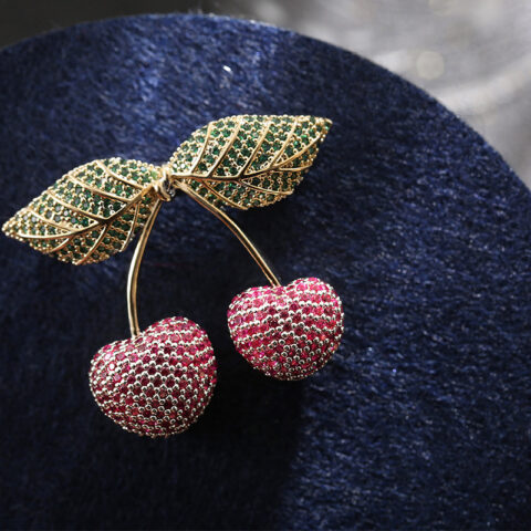 Fruit Pin Cherries Temperament Brooch