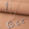 Crystal Heart Jewellery Set