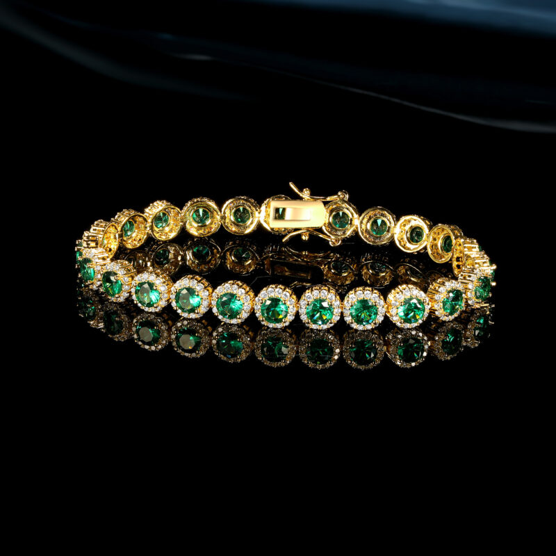 Copper Inlaid Zircon Bracelet