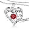 I Love You Always And Forever Crystal Heart Pendant