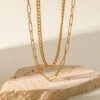 18K Gold Double Layer Chain Necklace, How to Layer Necklaces Like a Pro