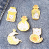 Cat Eat Fish Alloy Badge