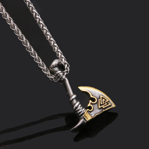 Bold Axe Pendant Necklace