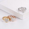 Hollow Infinite Symbol LOVE Heart Shaped Ring