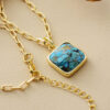 Turquoise Chain Pendant Necklace