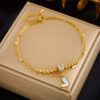 Multi-layer Twin Love Pendant Chain Anklet