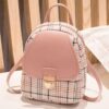 Ladies Check Lock Small Backpack