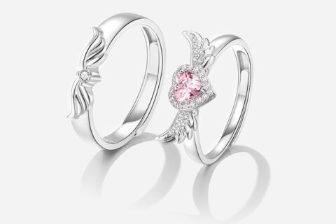 Angel Wings Couple Rings