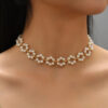 Ins Pearl Floral Clavicle Chain Necklace